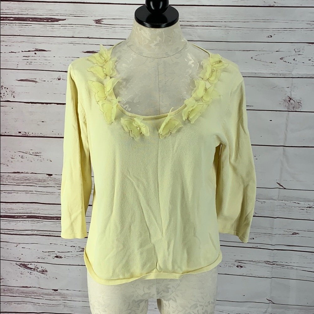 Pink poodle butterfly quarter sleeve size L